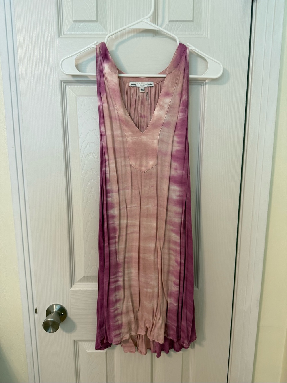 Young Fabulous & Broke Pink Tie-Dye V-Neck Maxi Dress
